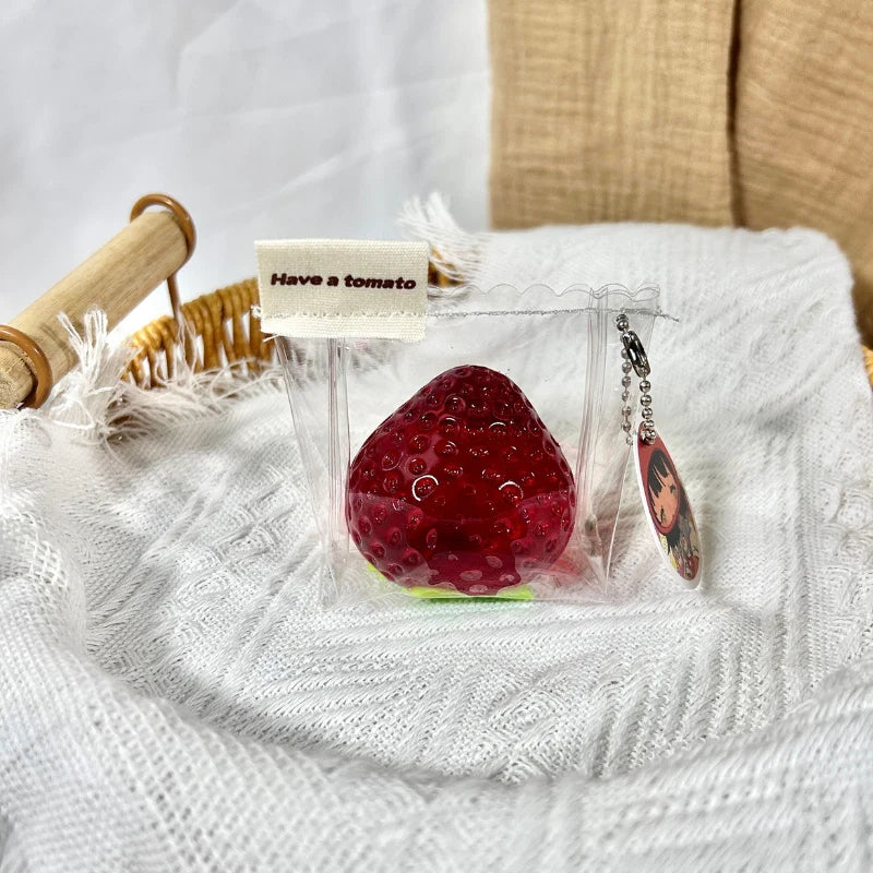 Transparent Strawberry Taba Squishy Toys