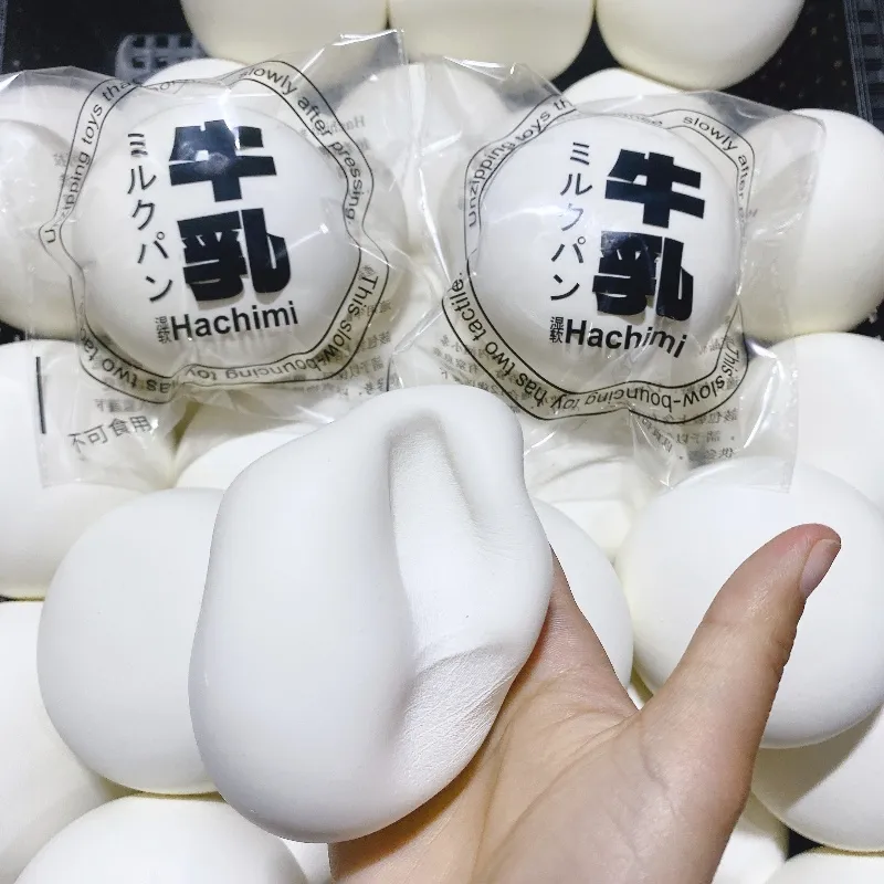 White Steamed Bun Squishy Toy Ultra Soft Slow Rising Stress Relief Toy