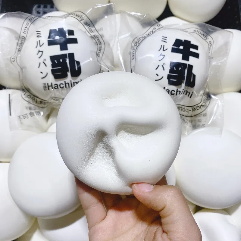White Steamed Bun Squishy Toy Ultra Soft Slow Rising Stress Relief Toy