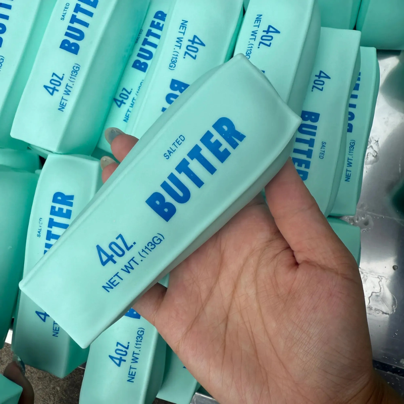 Mint Butter Stick Squishy Toy Handmade Crispy Mint Bar Squishy