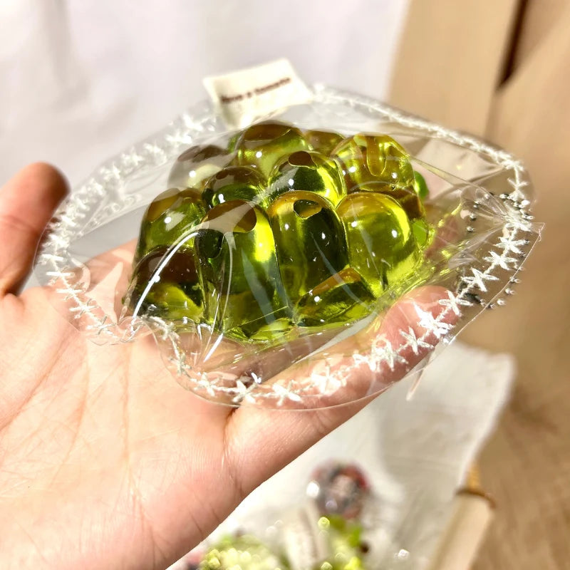 Transparent Green Grape Taba Squishy Toys