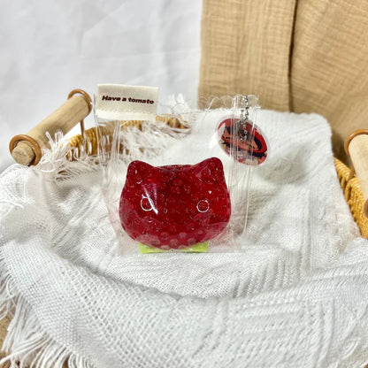 Transparent Cat Head Strawberry Taba Squishy Toys