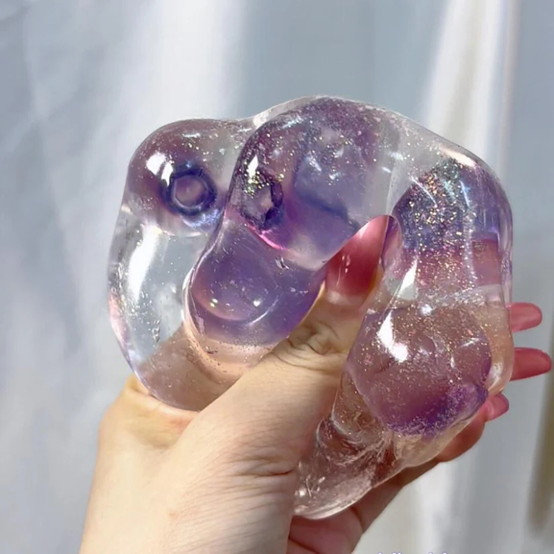 Handmade Crystal Fruit Squishy Ball Stress Toy