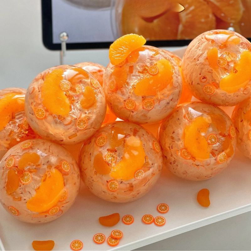 Orange Jelly Handmade Squishy Ball