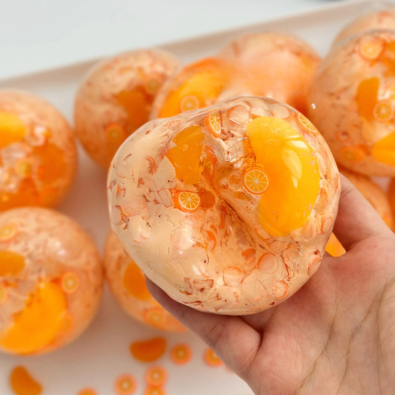 Orange Jelly Handmade Squishy Ball