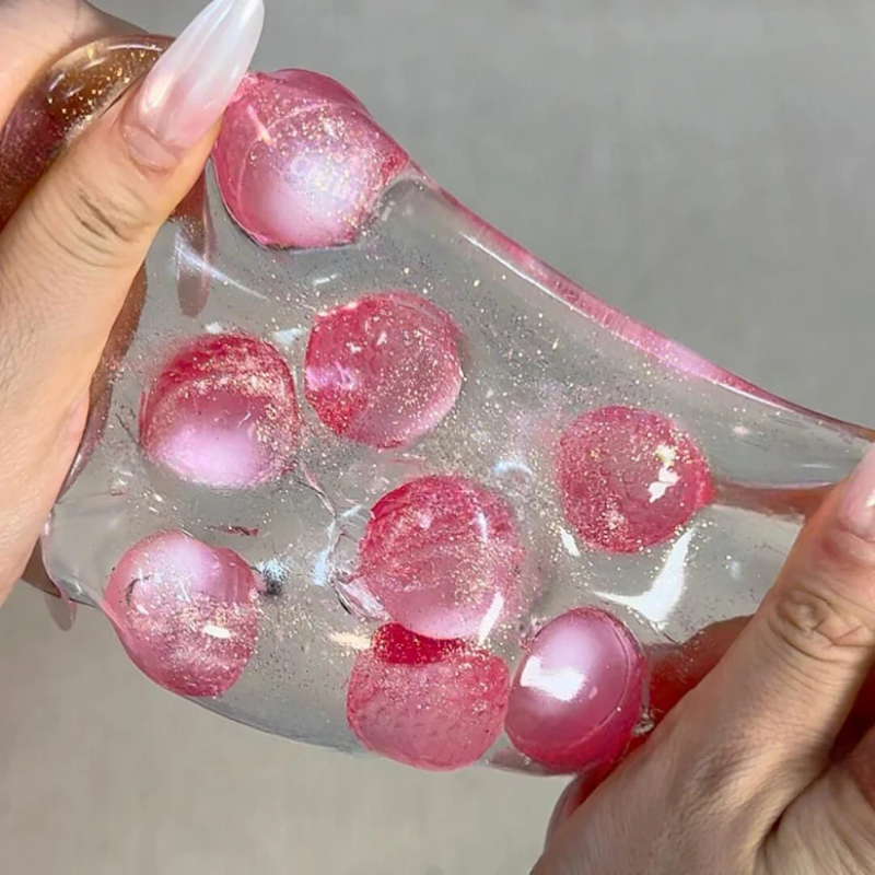 Handmade Crystal Fruit Squishy Ball Stress Toy