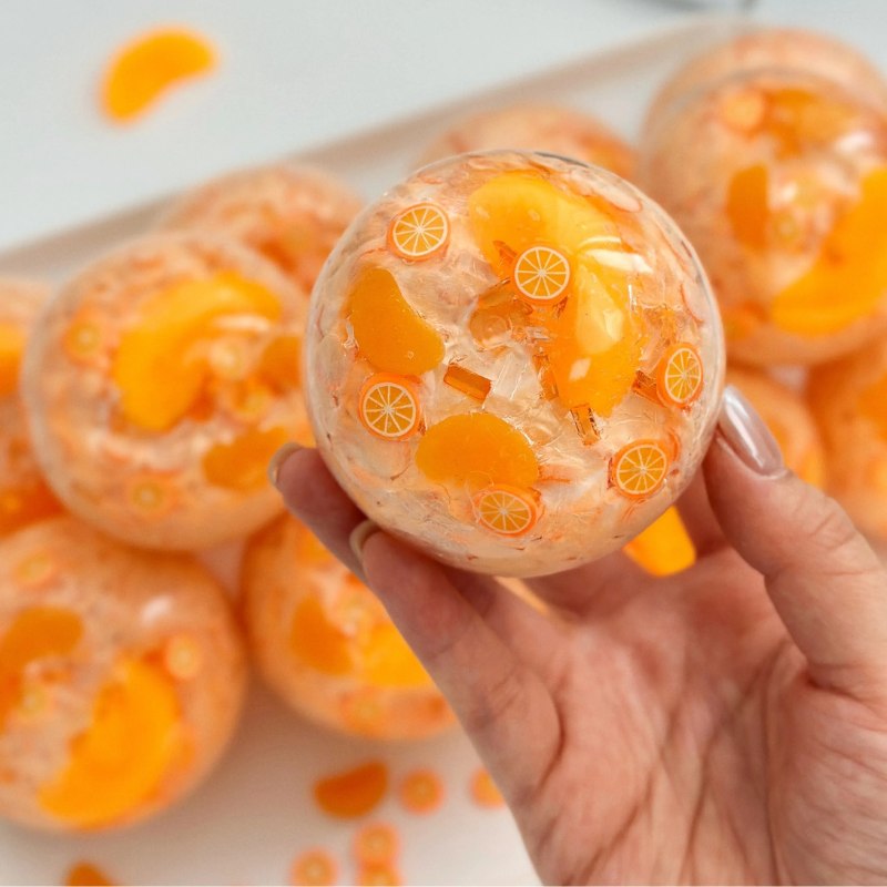 Orange Jelly Handmade Squishy Ball
