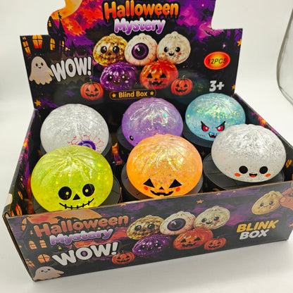 Halloween Steamer Dumpling Bun Squishy, Ghost Pumpkin Mochi Stress Relief Fidget Toy