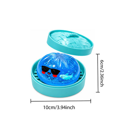 Glitter Dumpling Squishy | Colorful Simulation Steamed Bun Anxiety Stress Relief Fidget Toy