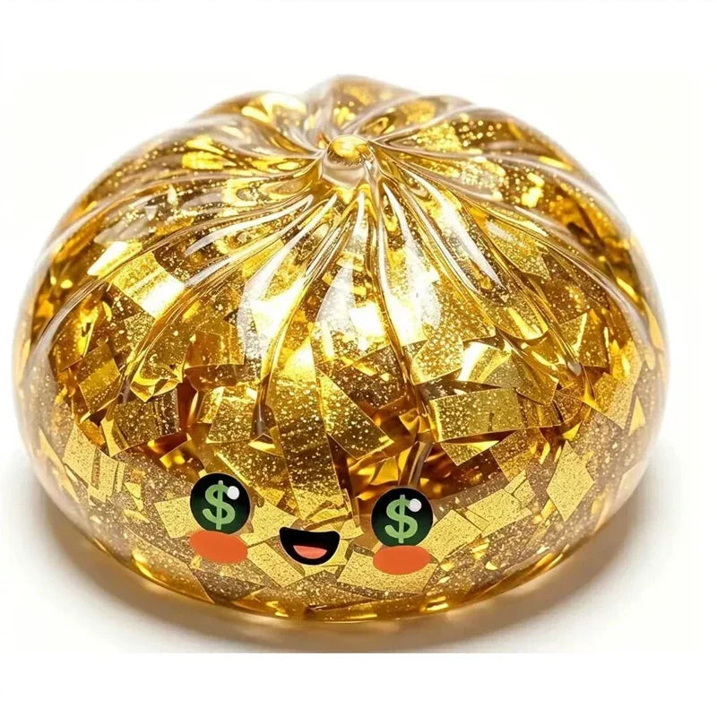 Glitter Dumpling Squishy | Colorful Simulation Steamed Bun Anxiety Stress Relief Fidget Toy