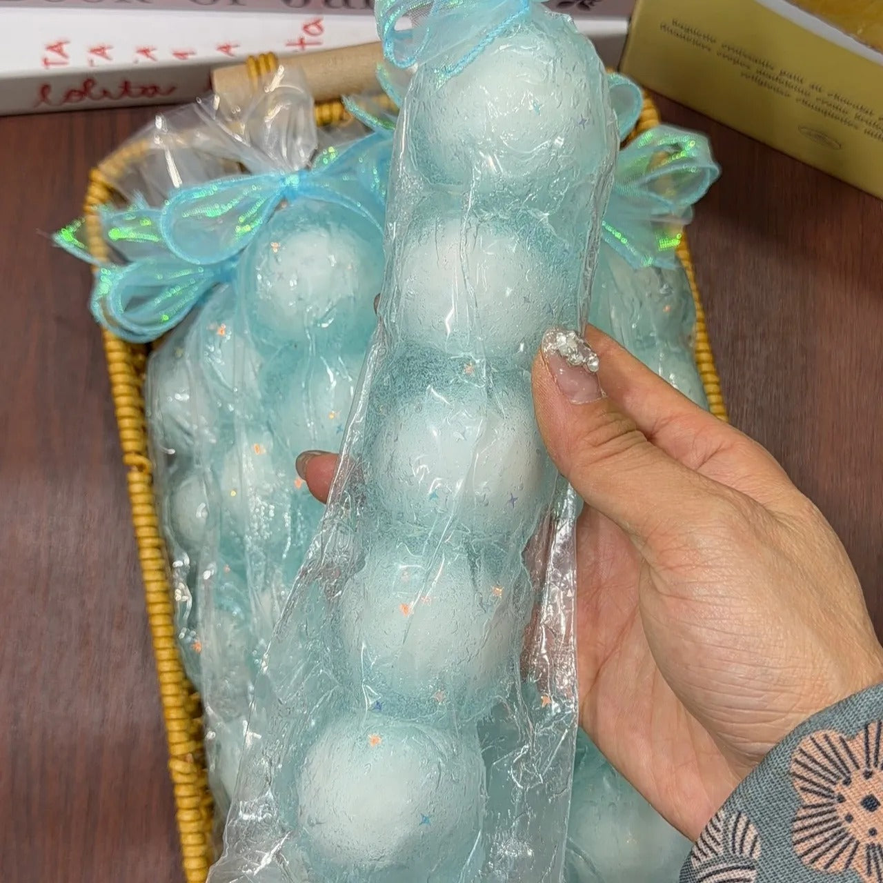 Handmade Sea Salt Jelly Bar Clay Cracking Squishy Bag