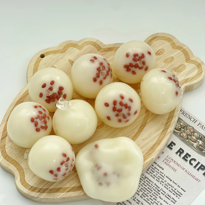 Red Bean Coconut Oil Mochi Handmade Squishy Ball