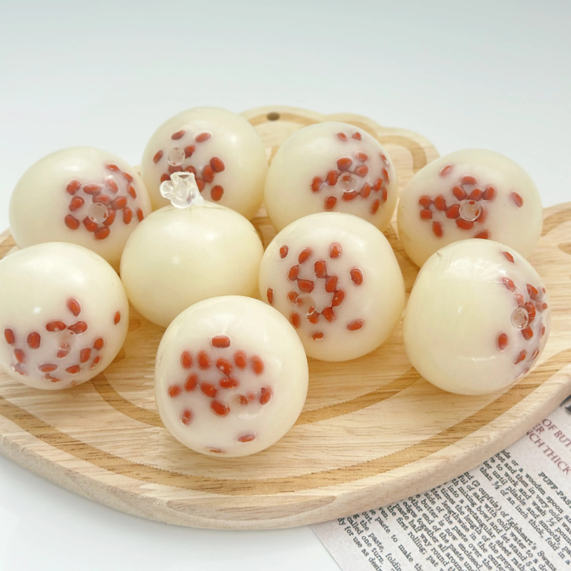 Red Bean Coconut Oil Mochi Handmade Squishy Ball